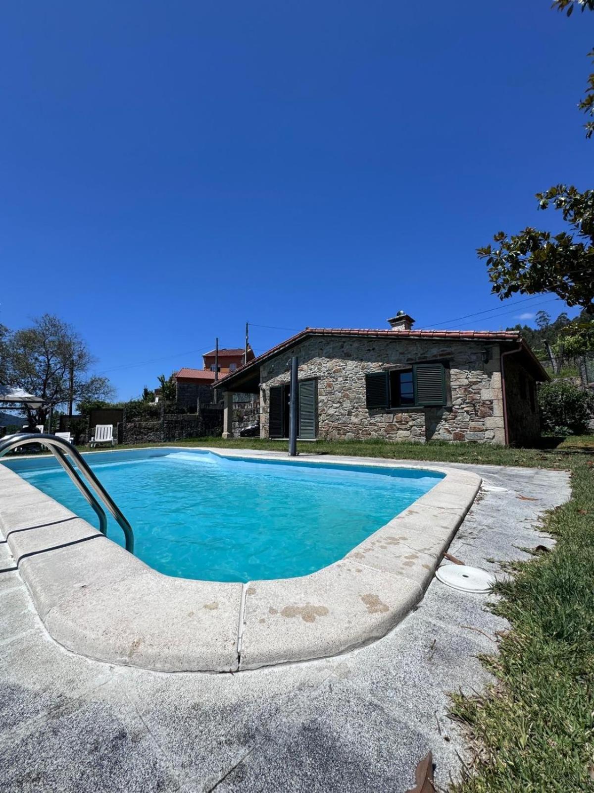 Casa 2 Habitaciones Con Piscina Y Cenador Al Aire Libre Pontevedra Extérieur photo